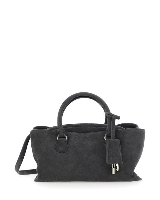 OSOI Black Shoulder Bag Shell Brot Mini Leather Cow