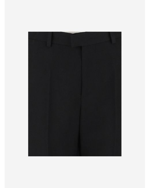 Balenciaga Black Viscose Flared Pants Trousers