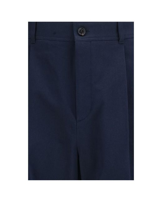 Valentino Blue Cotton Casual Pants for men