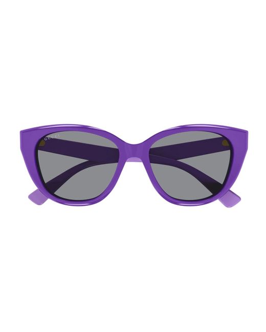 Gucci Purple Gg1588S Linea Lettering Sunglasses