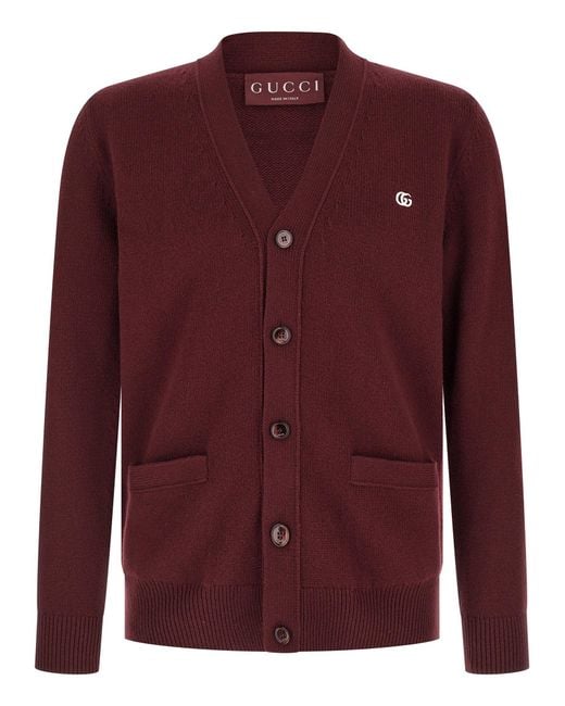 Gucci Purple Doppia G Cardigan