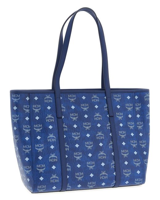 MCM Blue Medium Toni Shopping Bag