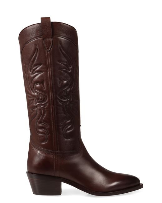 Sartore Brown Leather Boots Goatskin