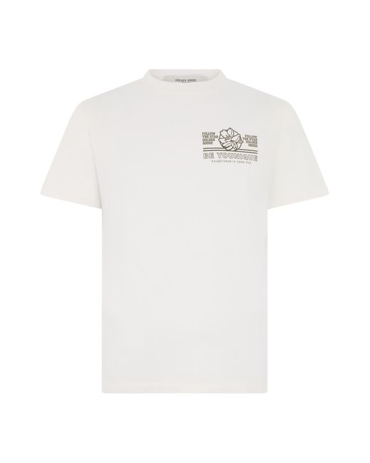 Golden Goose Deluxe Brand White Cotton Crew-Neck T-Shirt T-Shirts & Jerseys