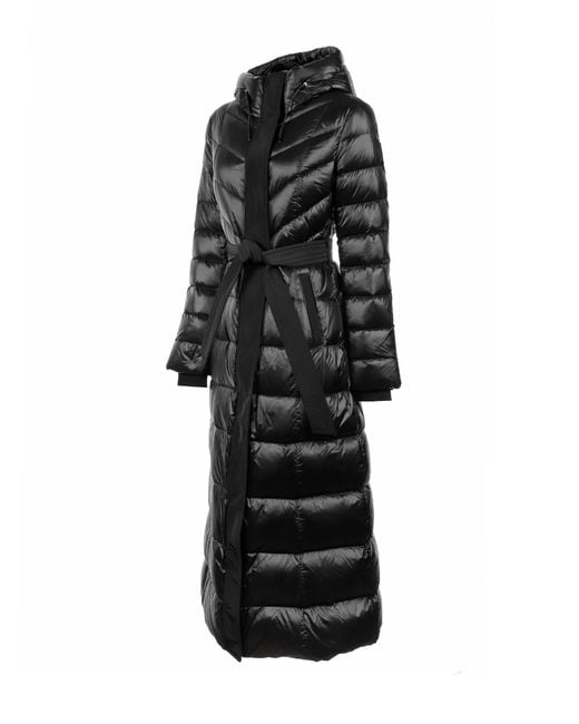 Mackage Black Long Maxi Shiny Quilted Down Jacket