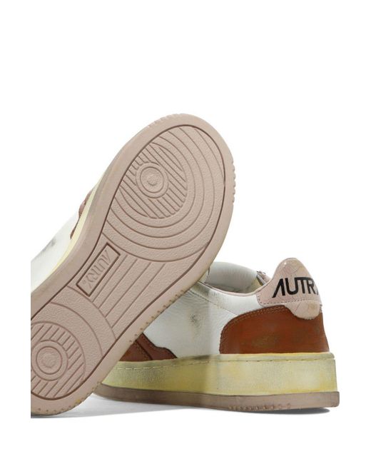 Autry Natural Medalist Lace-Up Sneakers