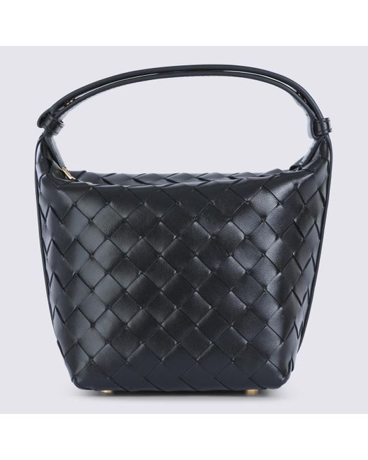 Bottega Veneta Black Leather Candy Wallace Pouches