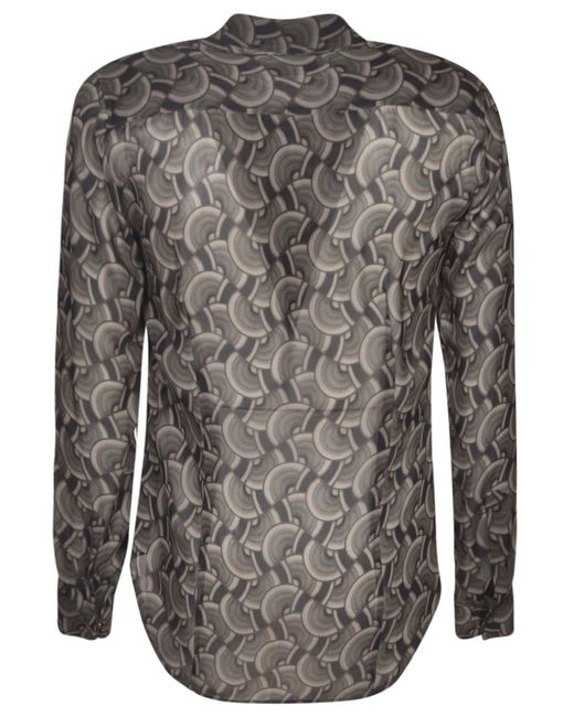 Dries Van Noten Gray Celdon Embroidered Shirt for men