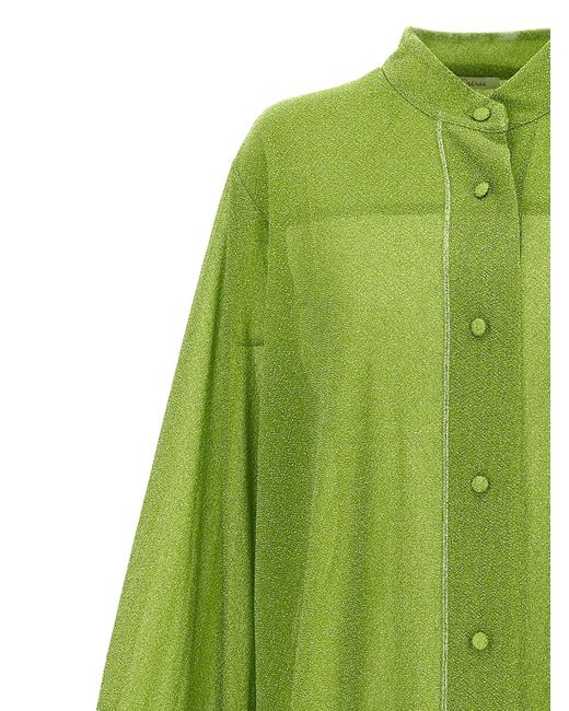Oseree Green 'Lumiere Plumage' Shirt