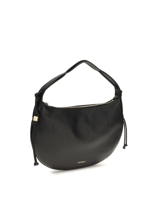 Coccinelle Black Thess Shoulder Bag Calf Leather Bos Taurus