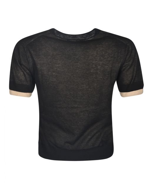 Vince Black Cropped T-Shirt