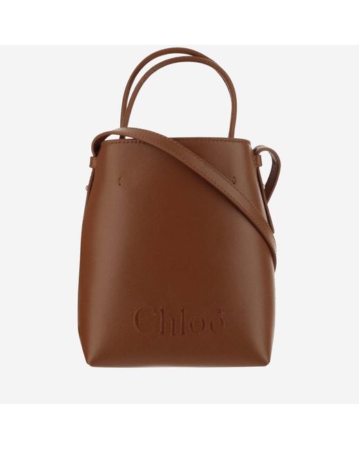 Chloé Brown Sense Micro Tote Bag
