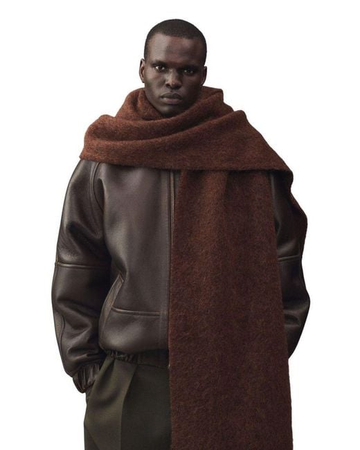Jacquemus Brown Scarf Mohair Accessories