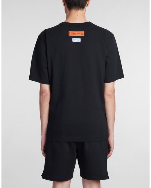Heron Preston Black Nf Ex-Ray Recycled Cotton Logo T-Shirt for men