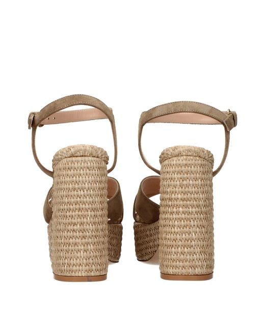 Gianvito Rossi Brown Leather Platform Sandals