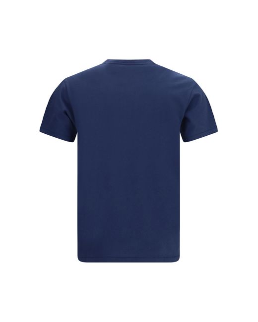 KENZO Blue Tulip Embroidered Cotton T-Shirt T-Shirts for men