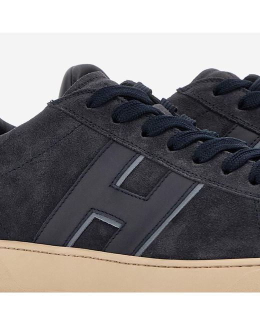 Hogan Blue Sneakers Leather Leather/Rubber Trainers for men