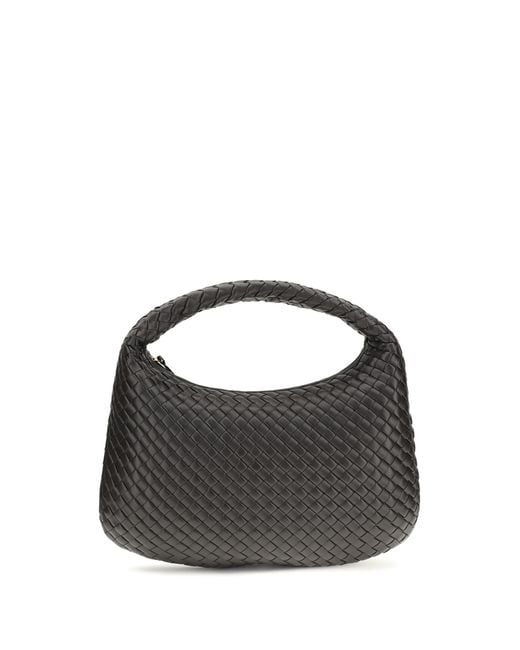 Bottega Veneta Gray Shoulder Bag Veneta Espresso Lamb Leather