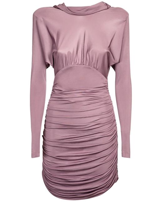 Saint Laurent Pink Cowl Back Dress