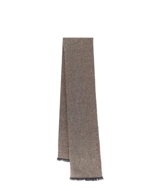 Brunello Cucinelli Multicolor Cashmere Blend Scarf With Lurex Profiles