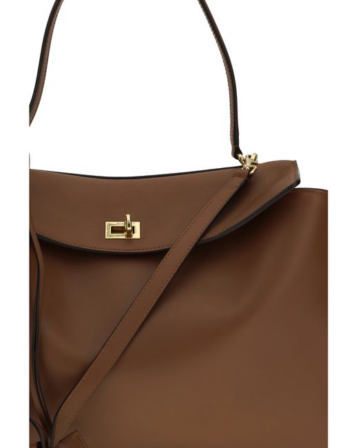 Balenciaga Brown Top Handle Shoulder Bag Rodeo Calf Leather