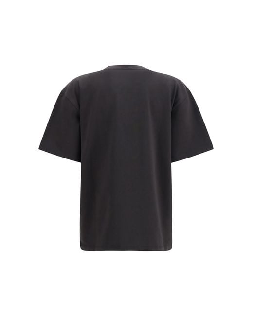Ganni Black Tiger Cotton T-Shirt T-Shirts
