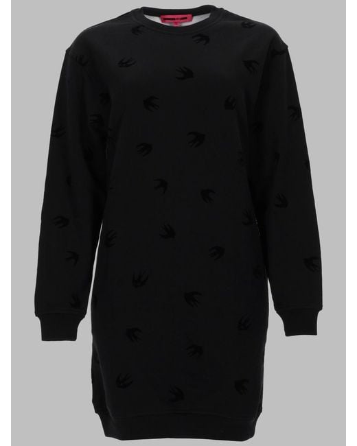McQ Alexander McQueen Black Mini Cotton Dress
