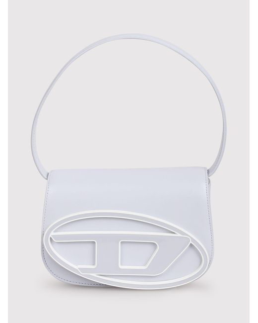 DIESEL White 1Dr Bag With Logo Plaque