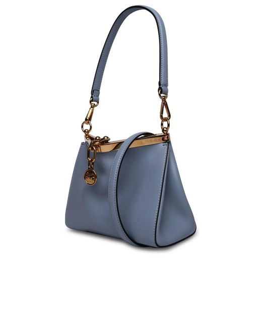 Etro Blue Vela Light Leather Bag