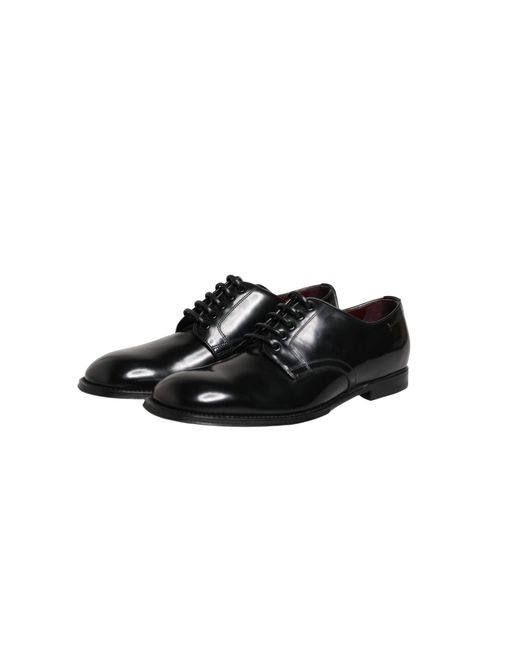 Dolce & Gabbana Red Calfskin Leather Derby Dress Shoes for men
