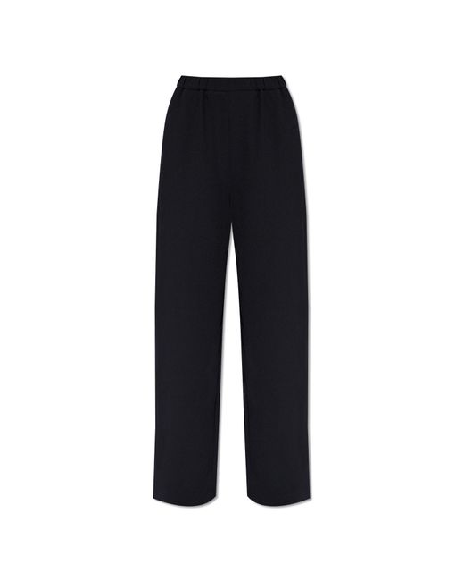 Emporio Armani Blue Trousers With Wide Legs