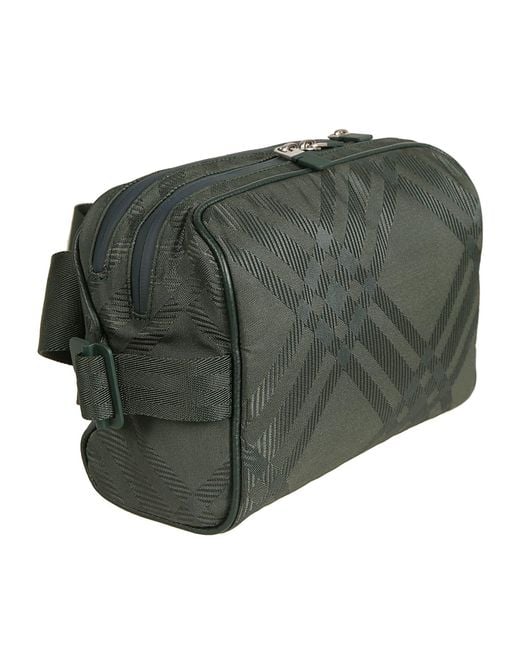 Burberry Green Check-jacquard Zipped Belt Bag for men