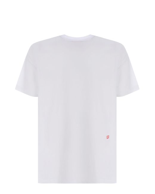 DIESEL White T-Shirt T-Just-N11 Made Of Cotton Jersey for men