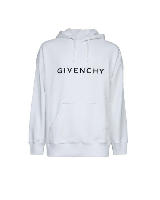 Givenchy White Cotton Hoodie for men