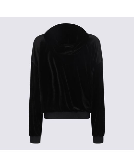 Tom Ford Black Stretch Lustrous Velour Sweatshirt