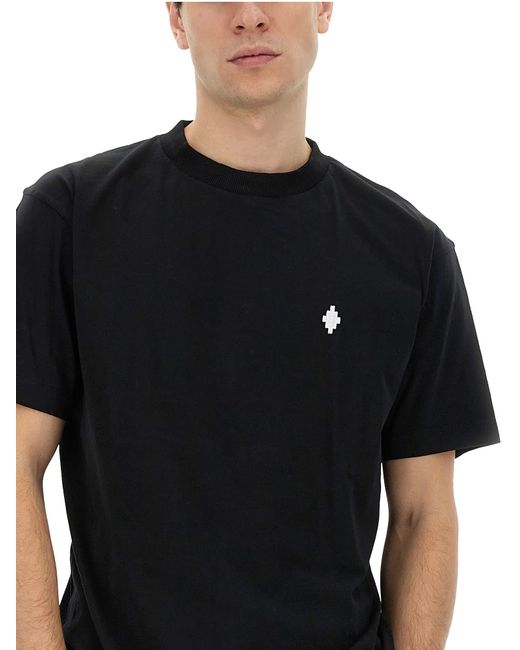 Marcelo Burlon Black T-shirt With Logo for men