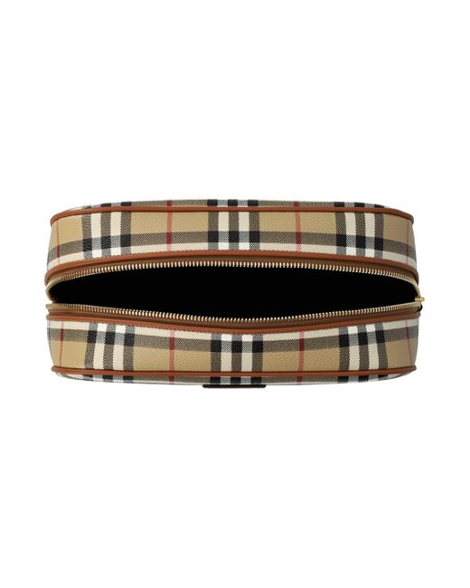 Burberry Natural Medium Check Travel Pouch