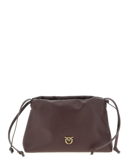 Pinko Brown Mini Leather Clutch