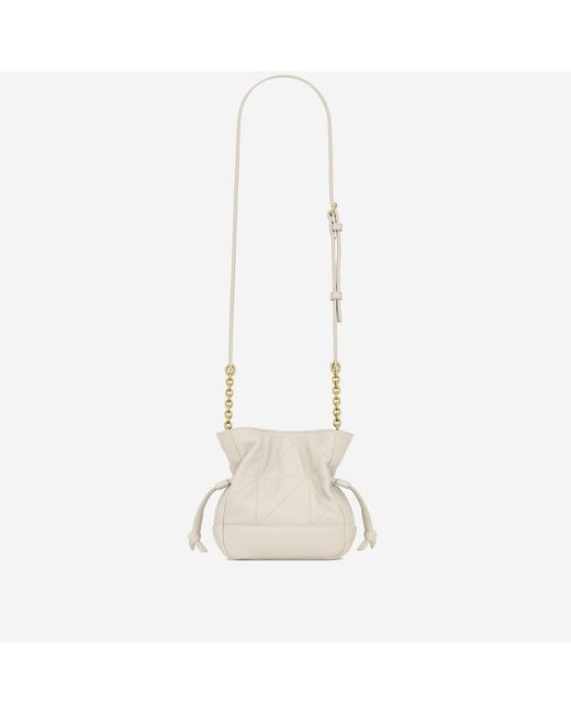 Saint Laurent White Mini Pochette Jamie Leather Shoulder Bags