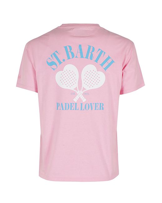 Mc2 Saint Barth Pink Cotton Crew Neck T Shirt