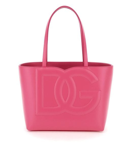 Dolce & Gabbana Pink Leather Tote Bag