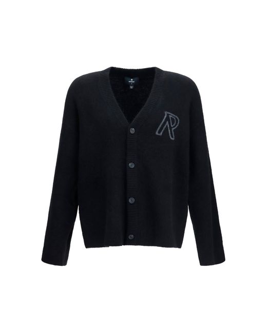 Represent Blue Buttoned V-Neck Cardigan for men