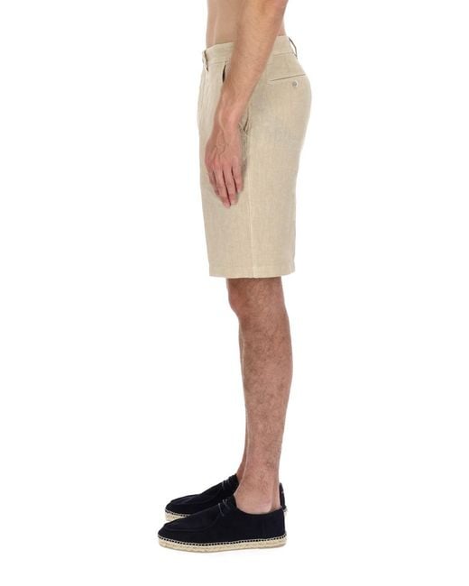 120% Lino Natural Shorts Linen for men