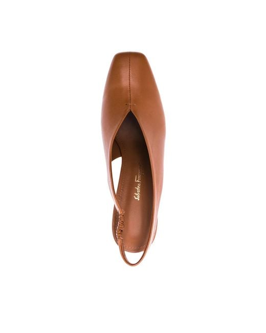 Ferragamo Brown Ladies Heels, Us