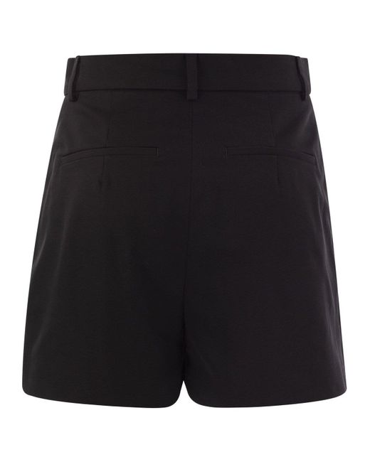 Sportmax Black Unico Washed Cotton Shorts