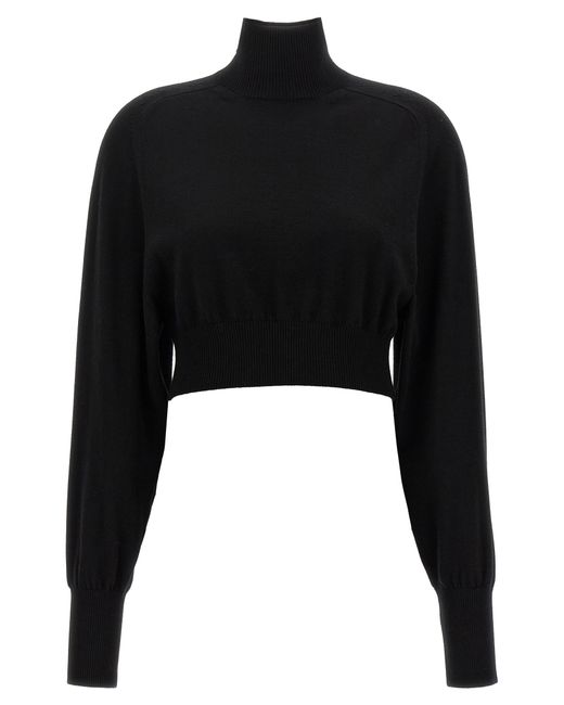 Sportmax Black Ululato' Turtleneck Sweater