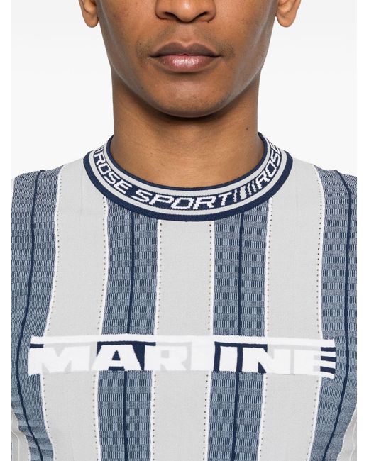Martine Rose Blue T-Shirt Viscose-Blend T-Shirts for men