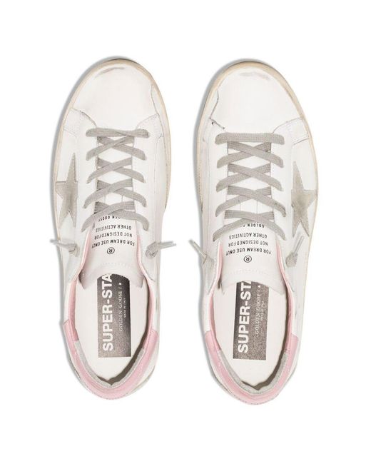 Golden Goose Deluxe Brand White Distressed Canvas Sneakers