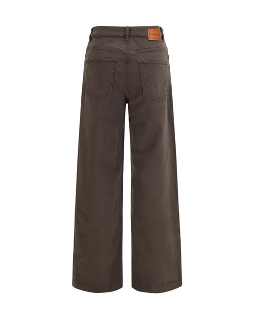 P.A.R.O.S.H. Brown Drill Pants Cotton; Elastane