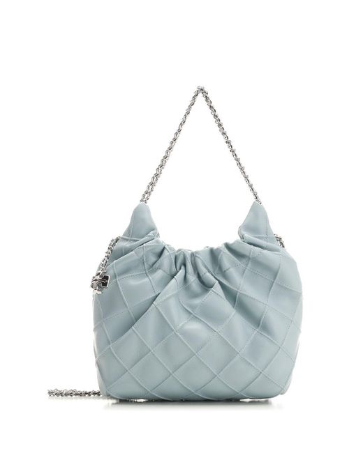 Tory Burch Blue Mini Fleming Tote Bag